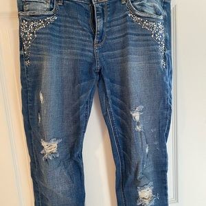 Abercrombie & Fitch jeans size 8 with beading detail on pockets